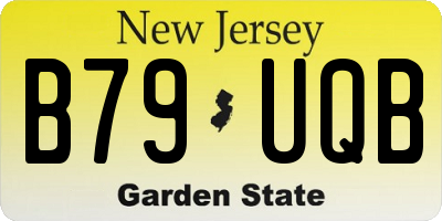 NJ license plate B79UQB