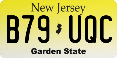NJ license plate B79UQC