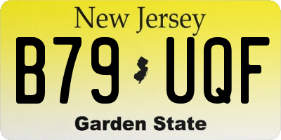NJ license plate B79UQF