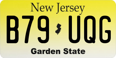 NJ license plate B79UQG