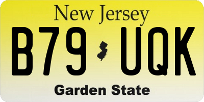 NJ license plate B79UQK