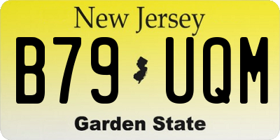 NJ license plate B79UQM