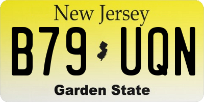 NJ license plate B79UQN