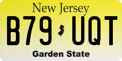 NJ license plate B79UQT