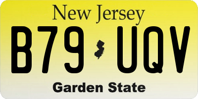 NJ license plate B79UQV