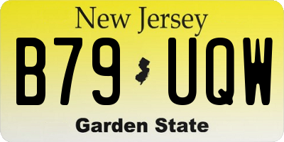 NJ license plate B79UQW