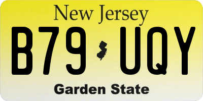 NJ license plate B79UQY