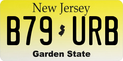NJ license plate B79URB