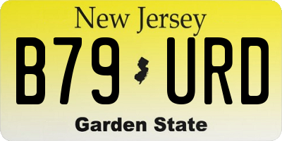 NJ license plate B79URD