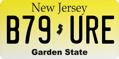 NJ license plate B79URE