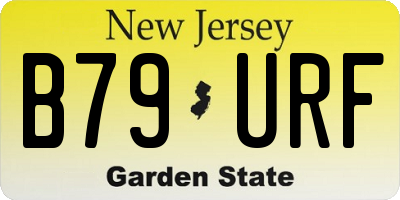 NJ license plate B79URF