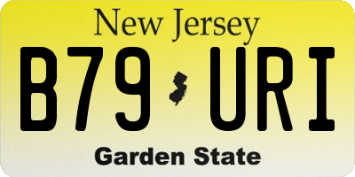 NJ license plate B79URI
