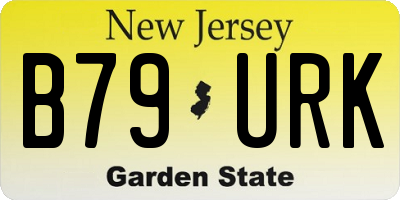NJ license plate B79URK