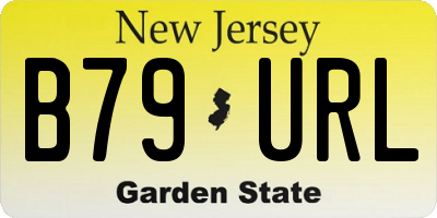 NJ license plate B79URL
