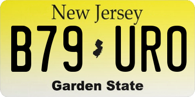 NJ license plate B79URO