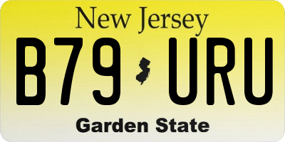 NJ license plate B79URU