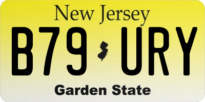 NJ license plate B79URY