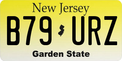 NJ license plate B79URZ