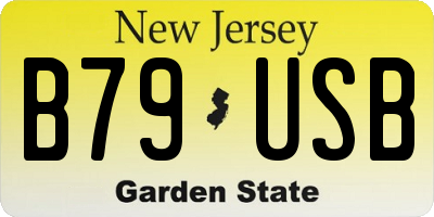 NJ license plate B79USB
