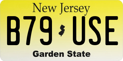 NJ license plate B79USE