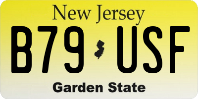 NJ license plate B79USF