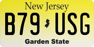NJ license plate B79USG