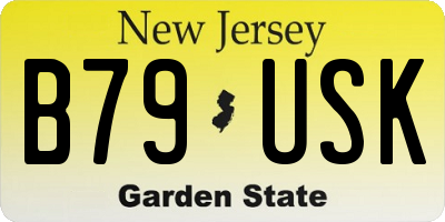 NJ license plate B79USK