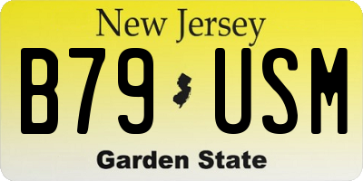 NJ license plate B79USM