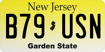 NJ license plate B79USN