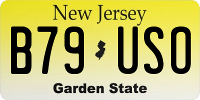 NJ license plate B79USO
