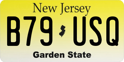 NJ license plate B79USQ