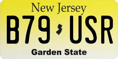 NJ license plate B79USR