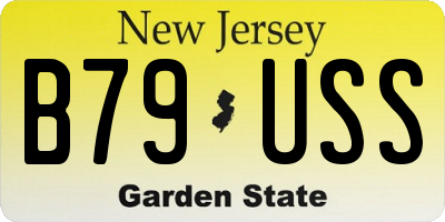 NJ license plate B79USS