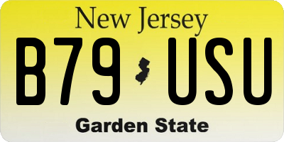 NJ license plate B79USU