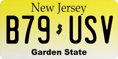 NJ license plate B79USV