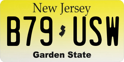 NJ license plate B79USW