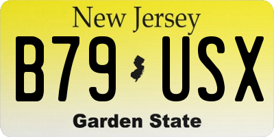 NJ license plate B79USX