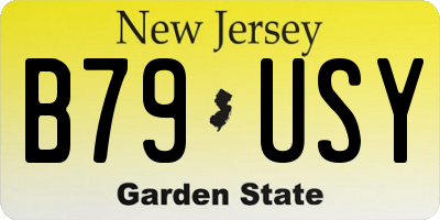 NJ license plate B79USY