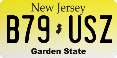 NJ license plate B79USZ