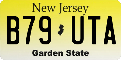 NJ license plate B79UTA
