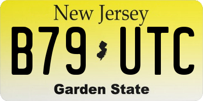 NJ license plate B79UTC