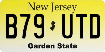 NJ license plate B79UTD