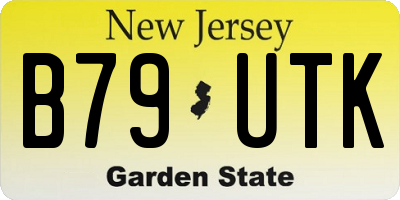 NJ license plate B79UTK