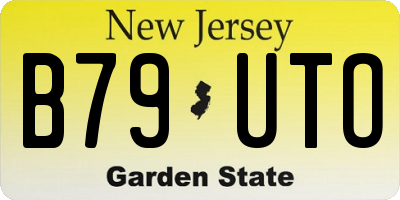 NJ license plate B79UTO
