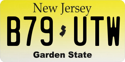 NJ license plate B79UTW