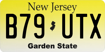 NJ license plate B79UTX