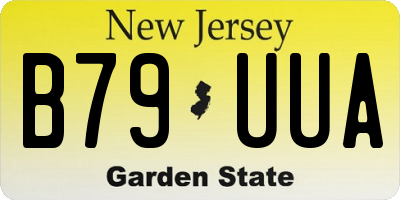 NJ license plate B79UUA