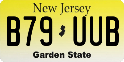 NJ license plate B79UUB