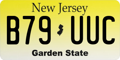NJ license plate B79UUC