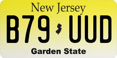 NJ license plate B79UUD